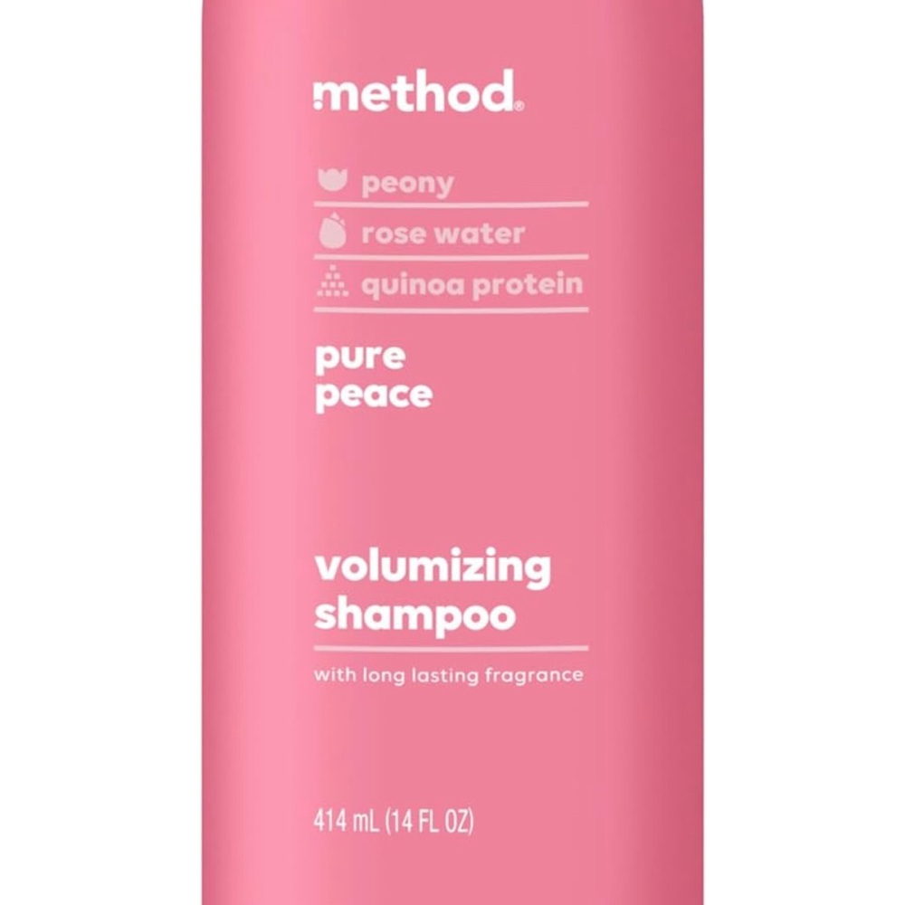 Method Volumizing Shampoo, Pure Peace with Rose, Peony, and Pink Sea Salt Scent